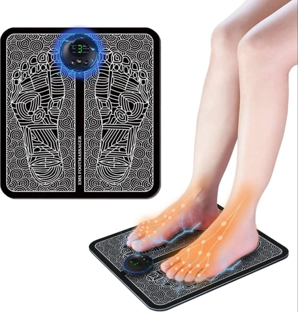 Rechargeable EMS FOOT Massager Mat | Muscle Stimulator| Simulated Massage Therapy for Foot, Hands, Arms, Shoulder